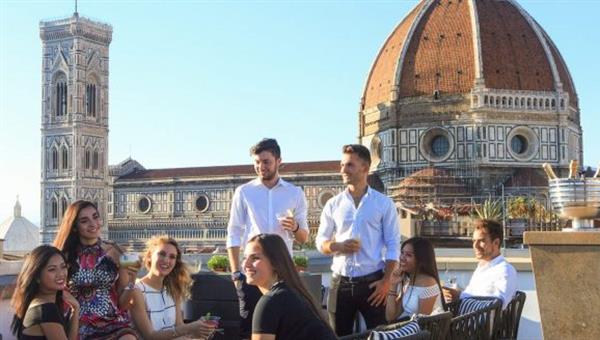 Rooftop aperitivo with view